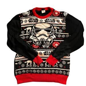 Star Wars Stormtrooper Ugly Christmas Sweater Men’s Medium Holiday Crewneck